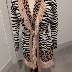 Animal Print Women's Cardigan